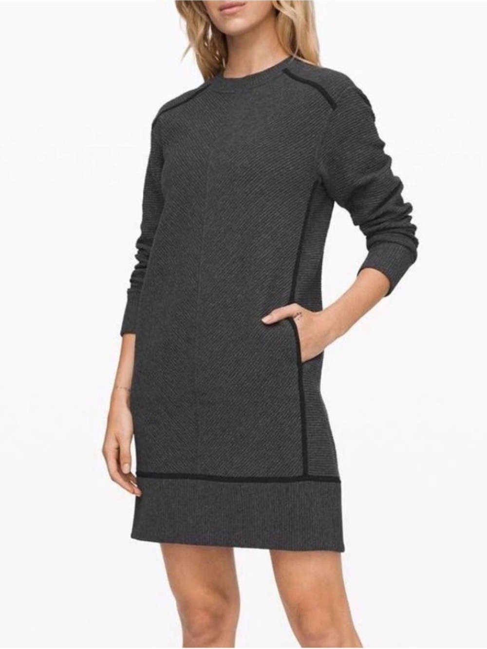 Lululemon On Repeat Dark Gray Sweater Dress